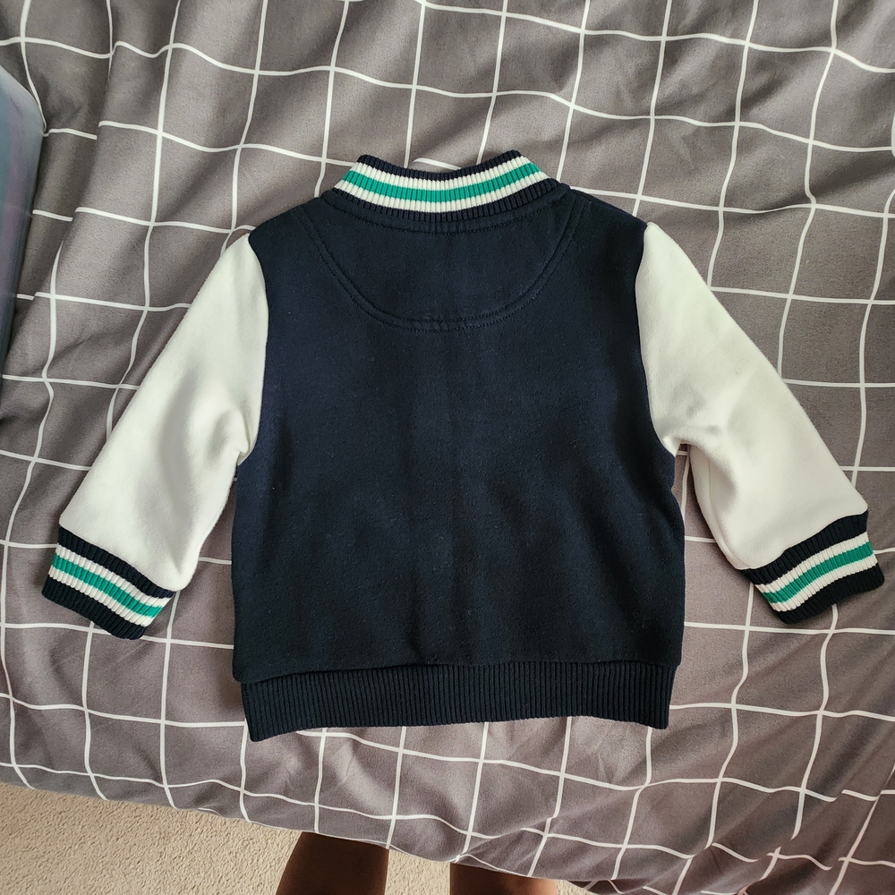 🎉Joe Fresh - Navy and White Boy's Jacket - Size: 6-12 Months - Picture 2 of 5